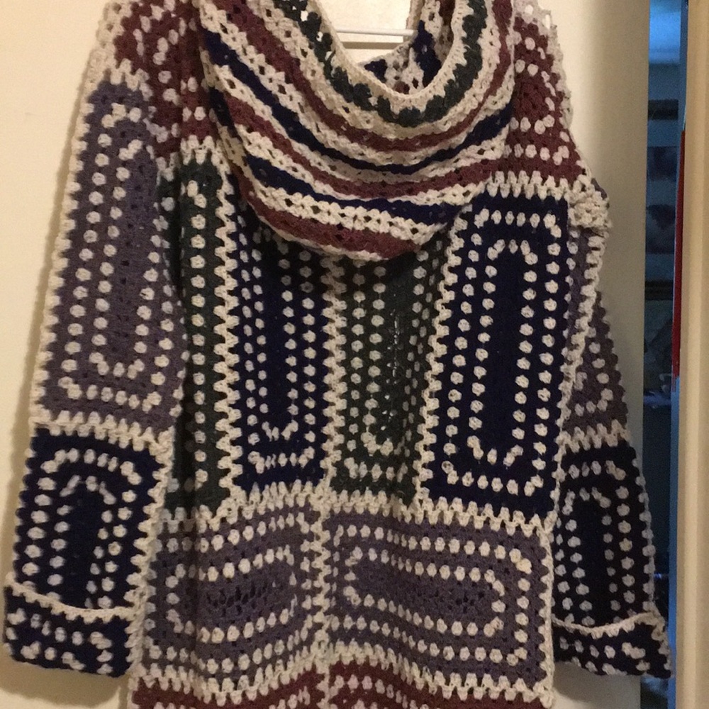 Multicolor Crochet Long Sweater - Picture 2 of 3